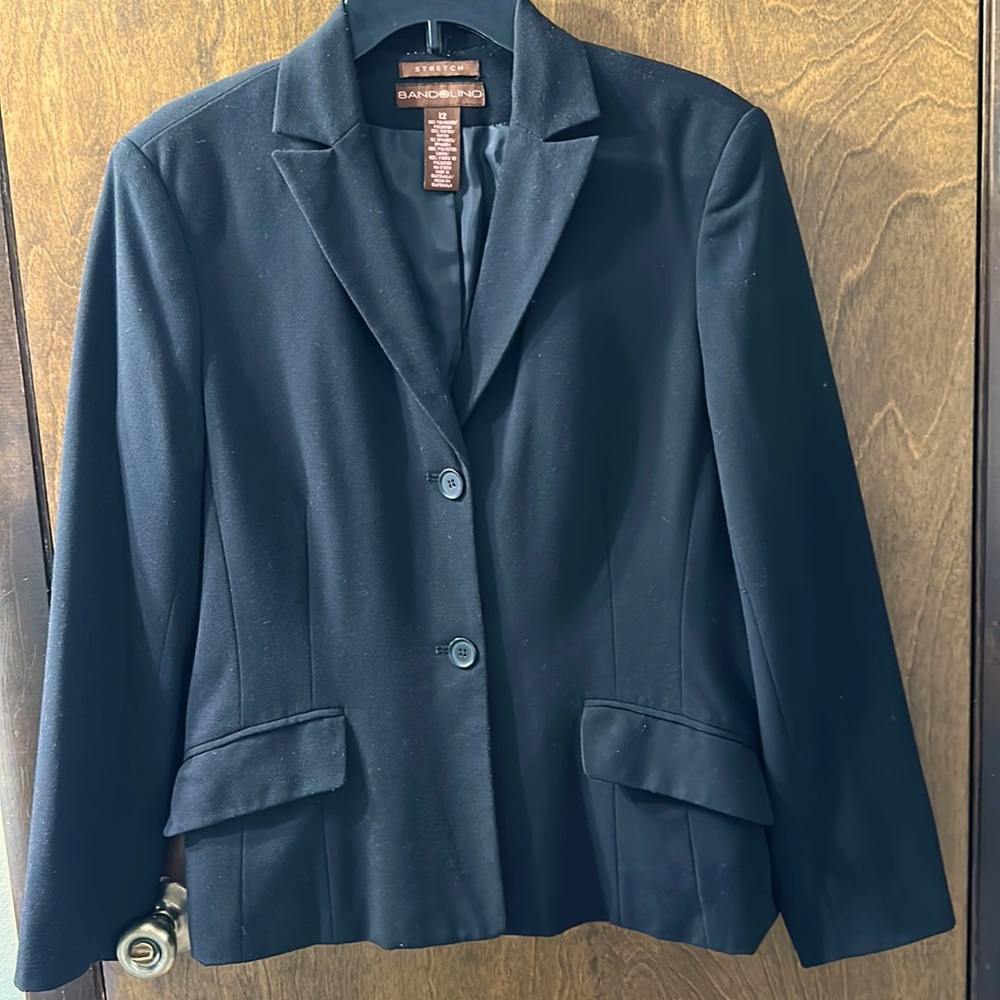 BANDOLINO BLACK BLAZER, SIZE 12
